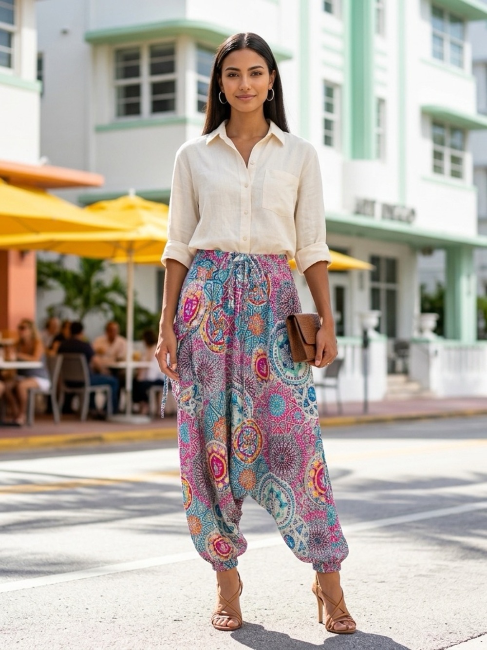 Buddha Boho Festival Harem Hippie Multicolor Printed Drawstring Women S Pants